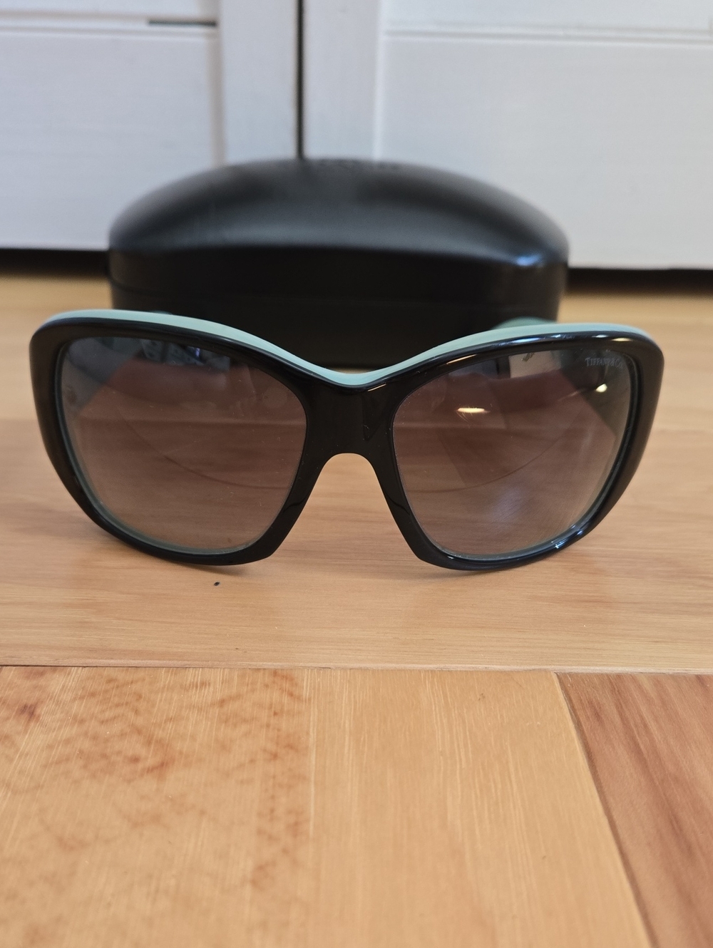 Tiffany & Co. Black Sunglasses with Mint Trim